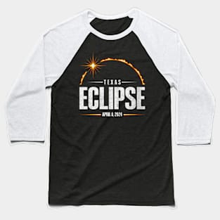 Wos 2024 Total Solar Eclipse Texas - Total Eclipse 2024 Baseball T-Shirt